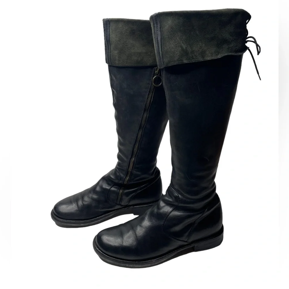 Fiorentini + Baker | Eternity 705 Knee High Boot in Black Leather 37.5